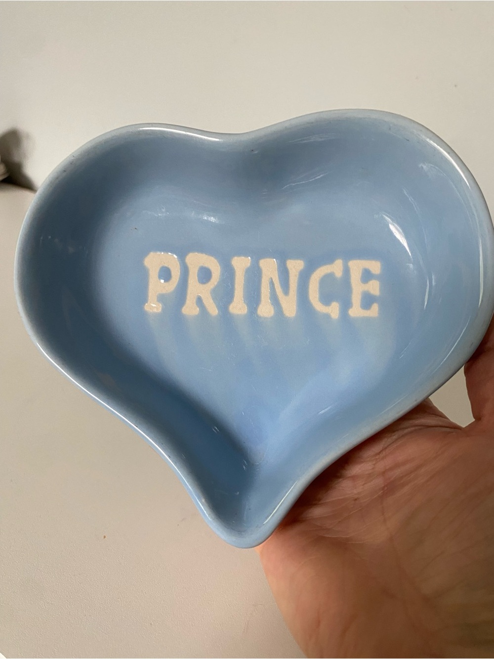 Prince Pet Dish Blue 6” Cat Small Dog Ceramic Food Bowl Ceramic Embossed EUC
